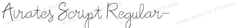 Airates Script Regular字体转换